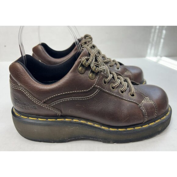 Dr. Martens 9861 Women’s Size 7 Brown Leather Oxford 90’s Chunky Y2k Platform - Picture 2 of 11